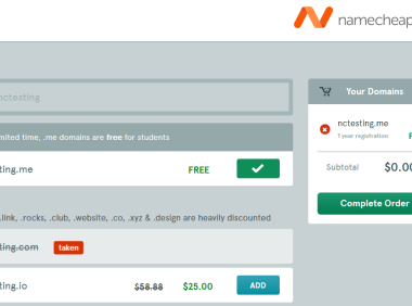 什么是Namecheap?免费获取.me域名一年及SSL证书一年